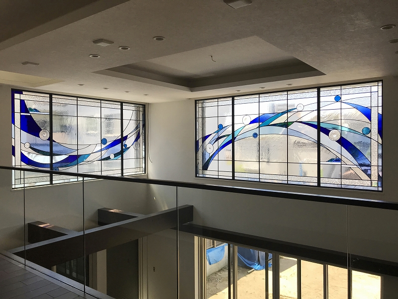 ステンドグラス　流線